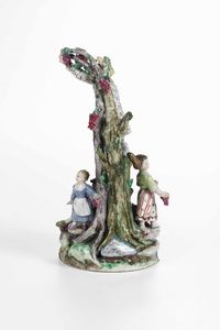 Gruppo �La vendemmia�<BR>Nove, Manifattura Antonibon, gestione Parolin, 1781-1802<BR>Modello di Domenico Bosello  - Asta Porcellane venete ed europee di un'importante Famiglia veneziana - Associazione Nazionale - Case d'Asta italiane