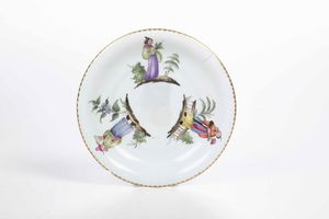 Tazza con piattino<BR>Doccia, Manifattura Ginori, 1810-1840<BR>  - Asta Porcellane venete ed europee di un'importante Famiglia veneziana - Associazione Nazionale - Case d'Asta italiane