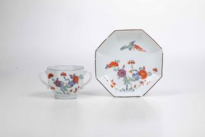 Rara tazza con piattino<BR>Meissen, 1725-1730  - Asta Porcellane venete ed europee di un'importante Famiglia veneziana - Associazione Nazionale - Case d'Asta italiane