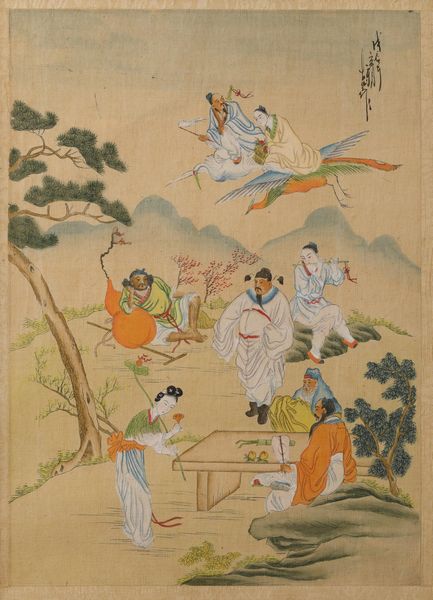 Sette dipinti su carta raffiguranti soggetti diversi, Cina, XX secolo  - Asta Asian Art - Associazione Nazionale - Case d'Asta italiane