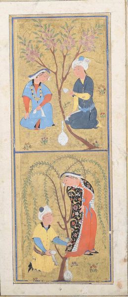 Miniatura su carta con figure, India, XIX secolo  - Asta Asian Art - Associazione Nazionale - Case d'Asta italiane