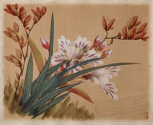Quattro dipinti su seta raffiguranti soggetti naturalistici con uccellini tra i rami, Cina, XX secolo  - Asta Asian Art - Associazione Nazionale - Case d'Asta italiane