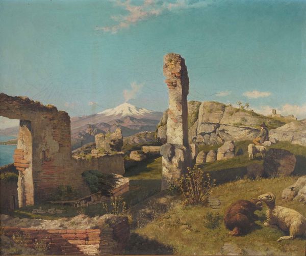 Carelli Paesaggio con rovine  - Asta Dipinti del XIX e XX secolo - Associazione Nazionale - Case d'Asta italiane