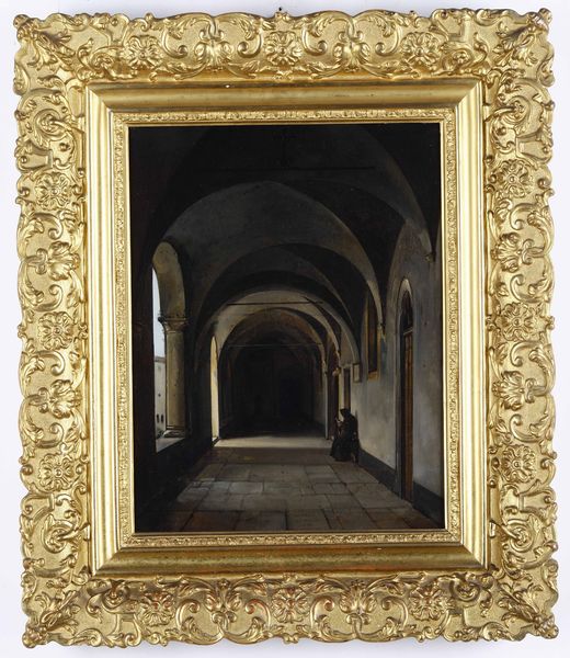 François-Marius Granet : Scena d�interno con monaci  - Asta Dipinti del XIX e XX secolo - Associazione Nazionale - Case d'Asta italiane