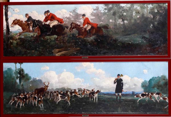 Aurelio Craffonara : Caccia alla volpe  - Asta Dipinti del XIX e XX secolo - Associazione Nazionale - Case d'Asta italiane