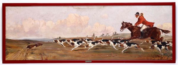 Aurelio Craffonara : Caccia alla volpe  - Asta Dipinti del XIX e XX secolo - Associazione Nazionale - Case d'Asta italiane