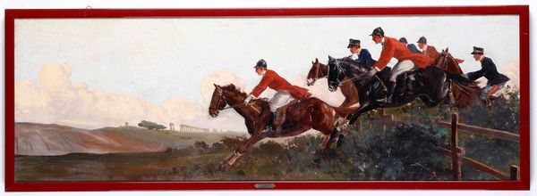 Aurelio Craffonara : Caccia alla volpe  - Asta Dipinti del XIX e XX secolo - Associazione Nazionale - Case d'Asta italiane