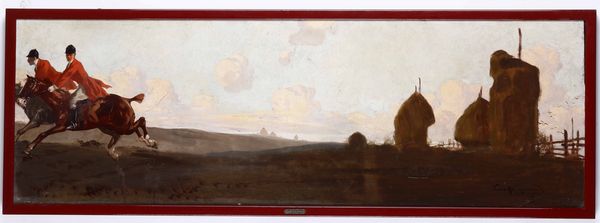 Aurelio Craffonara : Caccia alla volpe  - Asta Dipinti del XIX e XX secolo - Associazione Nazionale - Case d'Asta italiane