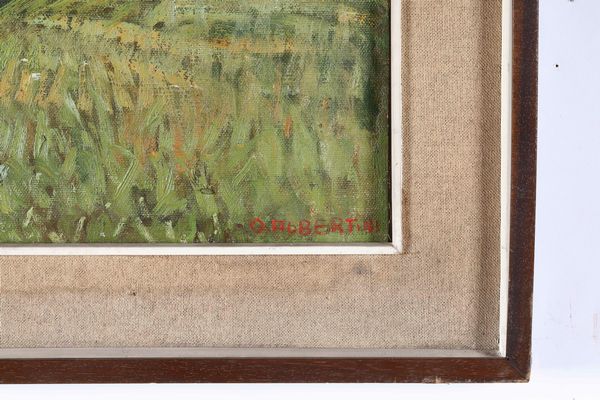 Oreste Albertini : Prateria di Giampedi�  - Asta Dipinti del XIX e XX secolo - Associazione Nazionale - Case d'Asta italiane