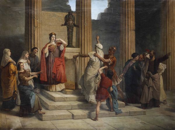 Scuola italiana del XIX secolo Scena storica (Abolizione del culto idolatrico ?)  - Asta Dipinti del XIX e XX secolo - Associazione Nazionale - Case d'Asta italiane