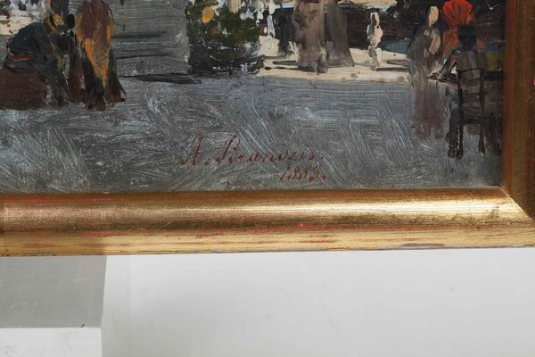 Antonietta Brandeis : La Festa del Redentore di fronte la Basilica del Redentore alla Giudecca  - Asta Dipinti del XIX e XX secolo - Associazione Nazionale - Case d'Asta italiane