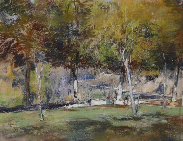 Giuseppe Casciaro : Strada di campagna con figure  - Asta Dipinti del XIX e XX secolo - Associazione Nazionale - Case d'Asta italiane