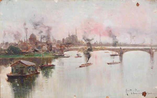 Oscar Ricciardi : La Senna  - Asta Dipinti del XIX e XX secolo - Associazione Nazionale - Case d'Asta italiane