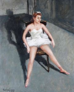 Noel Quintavalle (Noelqui) : Ballerina, 1959  - Asta Dipinti del XIX e XX secolo - Associazione Nazionale - Case d'Asta italiane