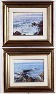 GIUSEPPE ARIGLIANO - Marina rosa<BR>Scogliera di Nervi