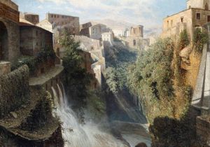 Fritz Brandt - Cascate di Tivoli, 1891