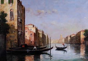 Eloi Noël Bouvard : Canal Grande  - Asta Dipinti del XIX e XX secolo - Associazione Nazionale - Case d'Asta italiane