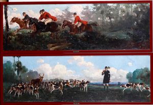 Aurelio Craffonara : Caccia alla volpe  - Asta Dipinti del XIX e XX secolo - Associazione Nazionale - Case d'Asta italiane