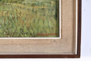 Oreste Albertini : Prateria di Giampedi�  - Asta Dipinti del XIX e XX secolo - Associazione Nazionale - Case d'Asta italiane