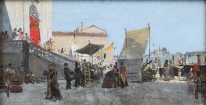 Antonietta Brandeis - La Festa del Redentore di fronte la Basilica del Redentore alla Giudecca