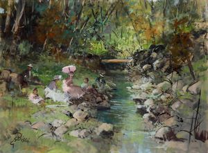 Sergio Cirno Bissi - Merenda in riva al fiume