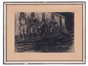 Giuseppe Cominetti : Scene di guerra, 1916  - Asta Dipinti del XIX e XX secolo - Associazione Nazionale - Case d'Asta italiane