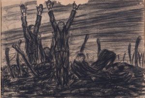 Giuseppe Cominetti : Scene di guerra, 1916  - Asta Dipinti del XIX e XX secolo - Associazione Nazionale - Case d'Asta italiane