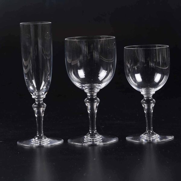 Servizio di calici Normandie<BR>Francia, Manifattura Baccarat, XX secolo  - Asta Arredo per la tavola - Associazione Nazionale - Case d'Asta italiane