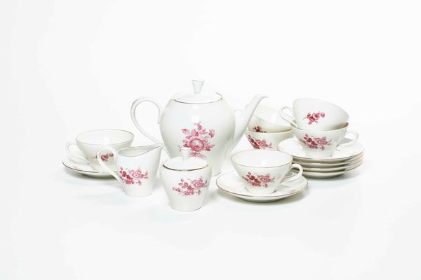 Servizio da t�<BR>Doccia, Manifattura Richard Ginori, XX secolo  - Asta Arredo per la tavola - Associazione Nazionale - Case d'Asta italiane