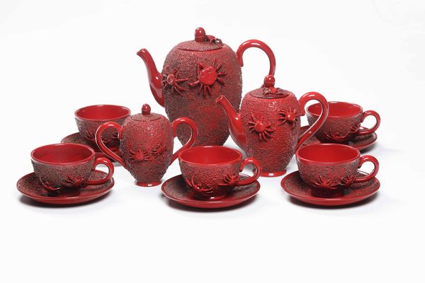 Servizio da t�<BR>Grottaglie, Manifattura Del Monaco, XX secolo  - Asta Arredo per la tavola - Associazione Nazionale - Case d'Asta italiane