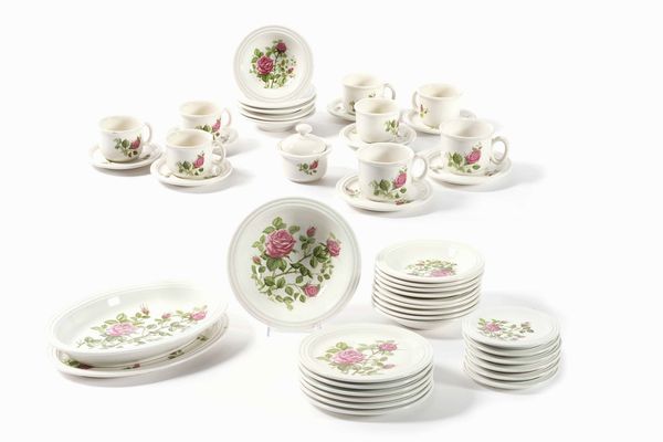 Servizio da tavola<BR>Castelli, Manifattura �SCC�, seconda met� del XX secolo  - Asta Arredo per la tavola - Associazione Nazionale - Case d'Asta italiane