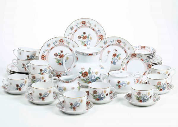 Servizio da t� Cathay<BR>Francia, Manifattura Haviland, XX secolo  - Asta Arredo per la tavola - Associazione Nazionale - Case d'Asta italiane