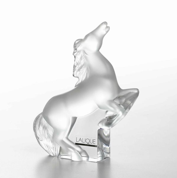 Figurina di cavallo<BR>Francia, Manifattura Lalique, XX secolo  - Asta Arredo per la tavola - Associazione Nazionale - Case d'Asta italiane