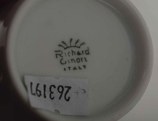 Sei tazze da caff� con cucchiaini in argento<BR>Doccia, Manifattura Ginori, XX secolo  - Asta Arredo per la tavola - Associazione Nazionale - Case d'Asta italiane