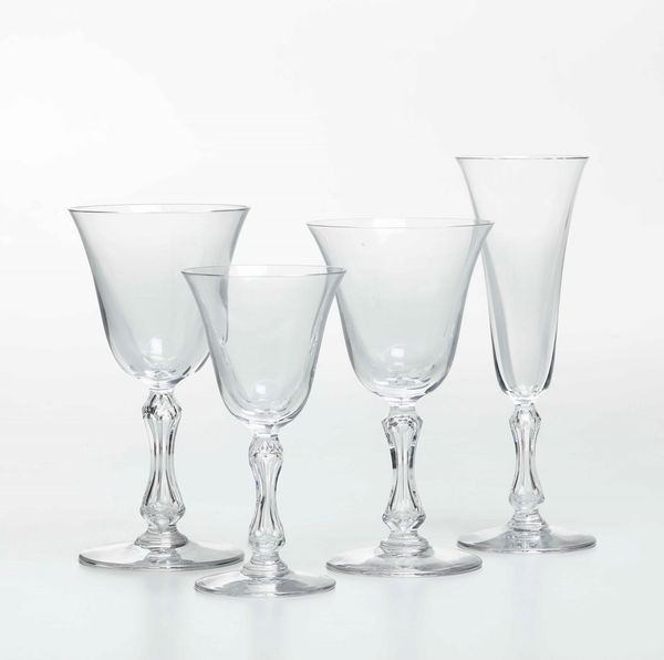 Servizio di calici <BR>Francia, Manifattura St.Louis, XX secolo  - Asta Arredo per la tavola - Associazione Nazionale - Case d'Asta italiane