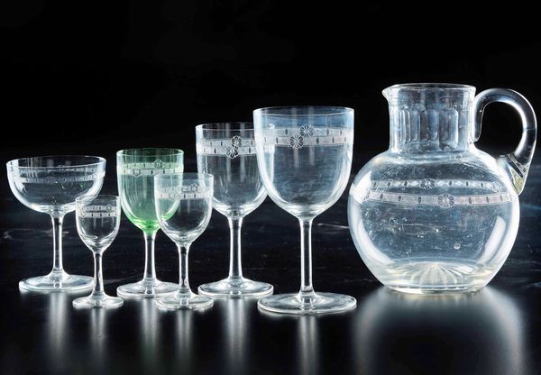 Servizio di calici, XX secolo  - Asta Arredo per la tavola - Associazione Nazionale - Case d'Asta italiane