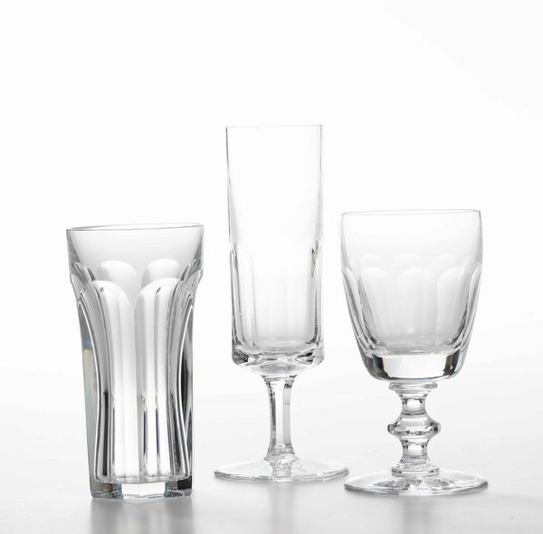 Dieci tumbler Baccarat e un servizio di calici  - Asta Arredo per la tavola - Associazione Nazionale - Case d'Asta italiane