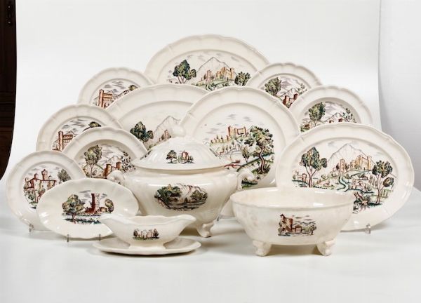 Servizio da tavola <BR>Laveno, Societ� Ceramica Italiana, 1930-1939  - Asta Arredo per la tavola - Associazione Nazionale - Case d'Asta italiane