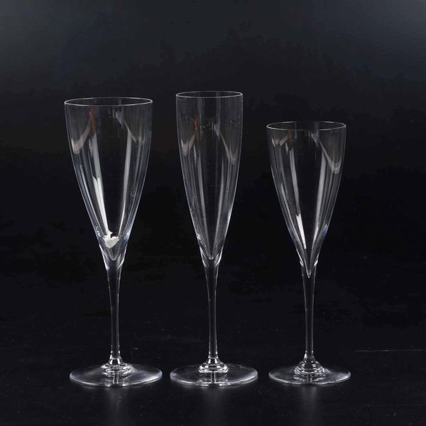 Servizio di calici �Dom P�rignon�<BR>Francia, Manifattura Baccarat, seconda met� del XX secolo<BR>  - Asta Arredo per la tavola - Associazione Nazionale - Case d'Asta italiane