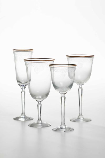 Servizio di calici<BR>Stati Uniti, Manifattura Lenox USA, XX secolo  - Asta Arredo per la tavola - Associazione Nazionale - Case d'Asta italiane