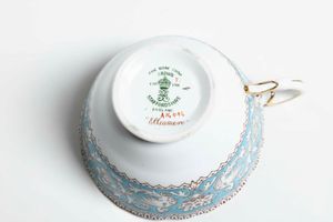 Parte di servizio da t� Ellesmere - Turquoise<BR>Inghilterra, Staffordshire, Manifattura Crown, XX secolo  - Asta Arredo per la tavola - Associazione Nazionale - Case d'Asta italiane