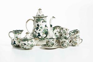 Servizio da caff� Chartreuse<BR>Inghilterra, Manifattura Mason's, XX secolo  - Asta Arredo per la tavola - Associazione Nazionale - Case d'Asta italiane