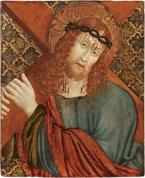 Scuola lombarda fine XV secolo : Cristo portacroce  - Asta Importanti Dipinti e Arredi Antichi - Associazione Nazionale - Case d'Asta italiane