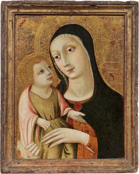 Sano di Pietro (bottega di) : Madonna col Bambino  - Asta Importanti Dipinti e Arredi Antichi - Associazione Nazionale - Case d'Asta italiane