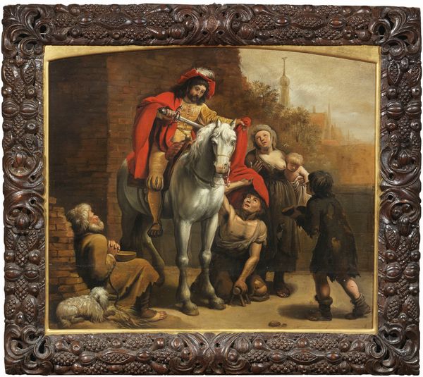 Scuola fiamminga fine XVIII secolo : San Martino  - Asta Importanti Dipinti e Arredi Antichi - Associazione Nazionale - Case d'Asta italiane