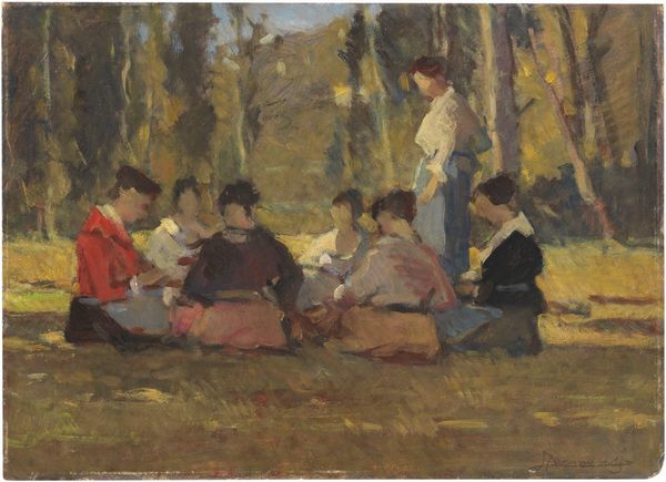 Ludovico Tommasi : Nel parco  - Asta Importanti Dipinti e Arredi Antichi - Associazione Nazionale - Case d'Asta italiane