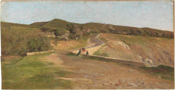 Adolfo Tommasi : Figure sul muretto  - Asta Importanti Dipinti e Arredi Antichi - Associazione Nazionale - Case d'Asta italiane