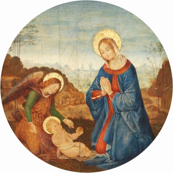 Ignoto del XIX secolo : Adorazione del Bambino  - Asta Importanti Dipinti e Arredi Antichi - Associazione Nazionale - Case d'Asta italiane