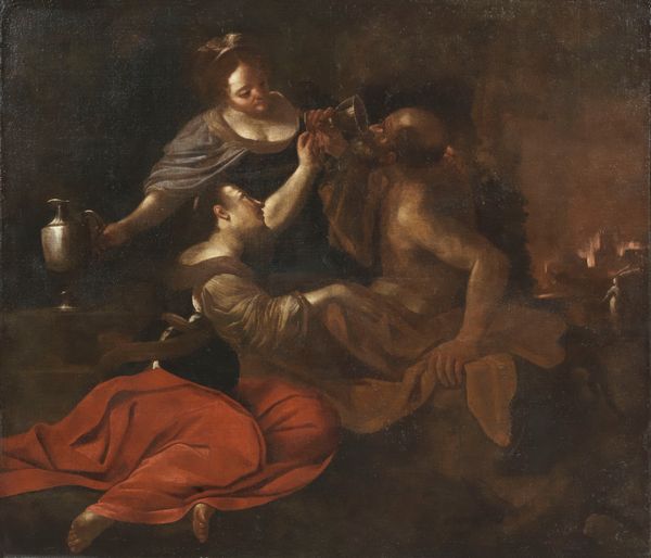 Scuola genovese del XVII secolo : Lot e le figlie  - Asta Importanti Dipinti e Arredi Antichi - Associazione Nazionale - Case d'Asta italiane