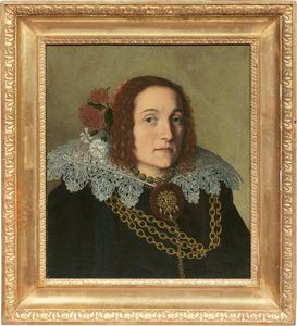 Carlo Ceresa - Busto di gentildonna con catena d'oro